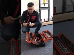 85 pcs three layers portable Steel toolbox Multi-function household folding hardware storage box