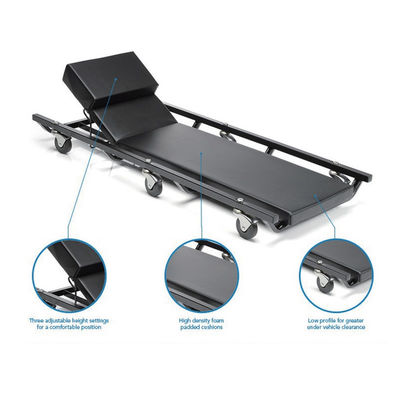 Mechanic's Creeper: 3-Speed Headrest, 4 Rails, 150kg Load for Small-Clearance Vehicle Repair