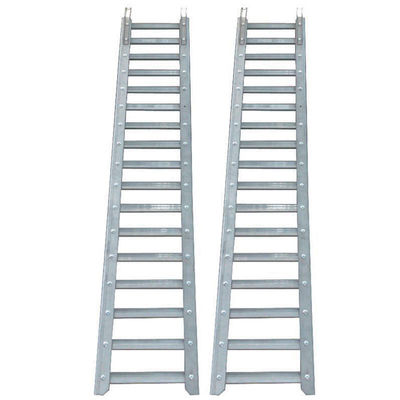 Straight Steel Ramps: 1600LBS/Pair, 183cm, Galvanized for Logistics/Construction