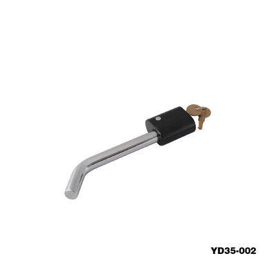Trailer Coupler Lock: Multi-Dia, Chrome Anti-Corrosion, 2 Keys for Camping/RV/Cargo